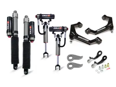 Cognito Motorsports Truck 3-Inch Elite Leveling Kit with Elka 2.5 Reservoir shocks for 2011-2019 Silverado/Sierra 2500-3500 2WD-4WD Trucks Cognito