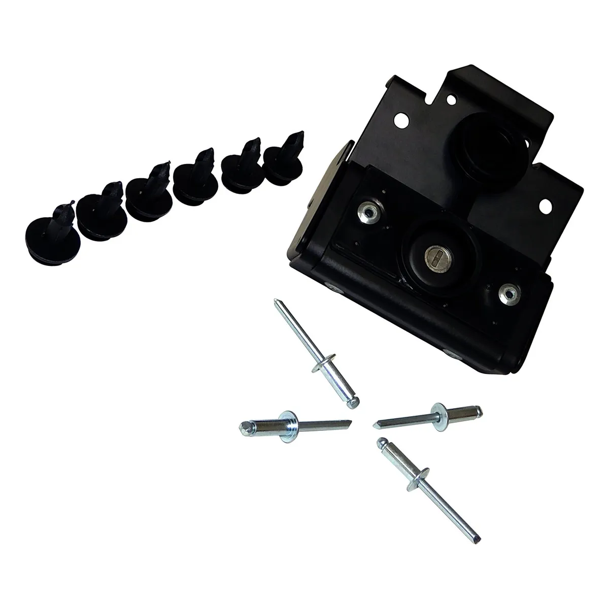 Hood Lock For 20072018 Jeep JK Wrangler; Uses Factory Ignition Key to Unlock product image