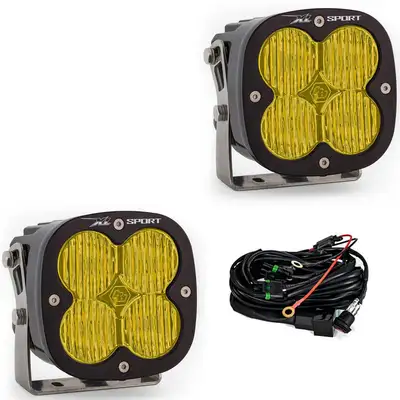 Baja Designs LED Light Pods Baja Amber Lens Wide Cornering Pattern Pair XL Sport Series Baja Designs