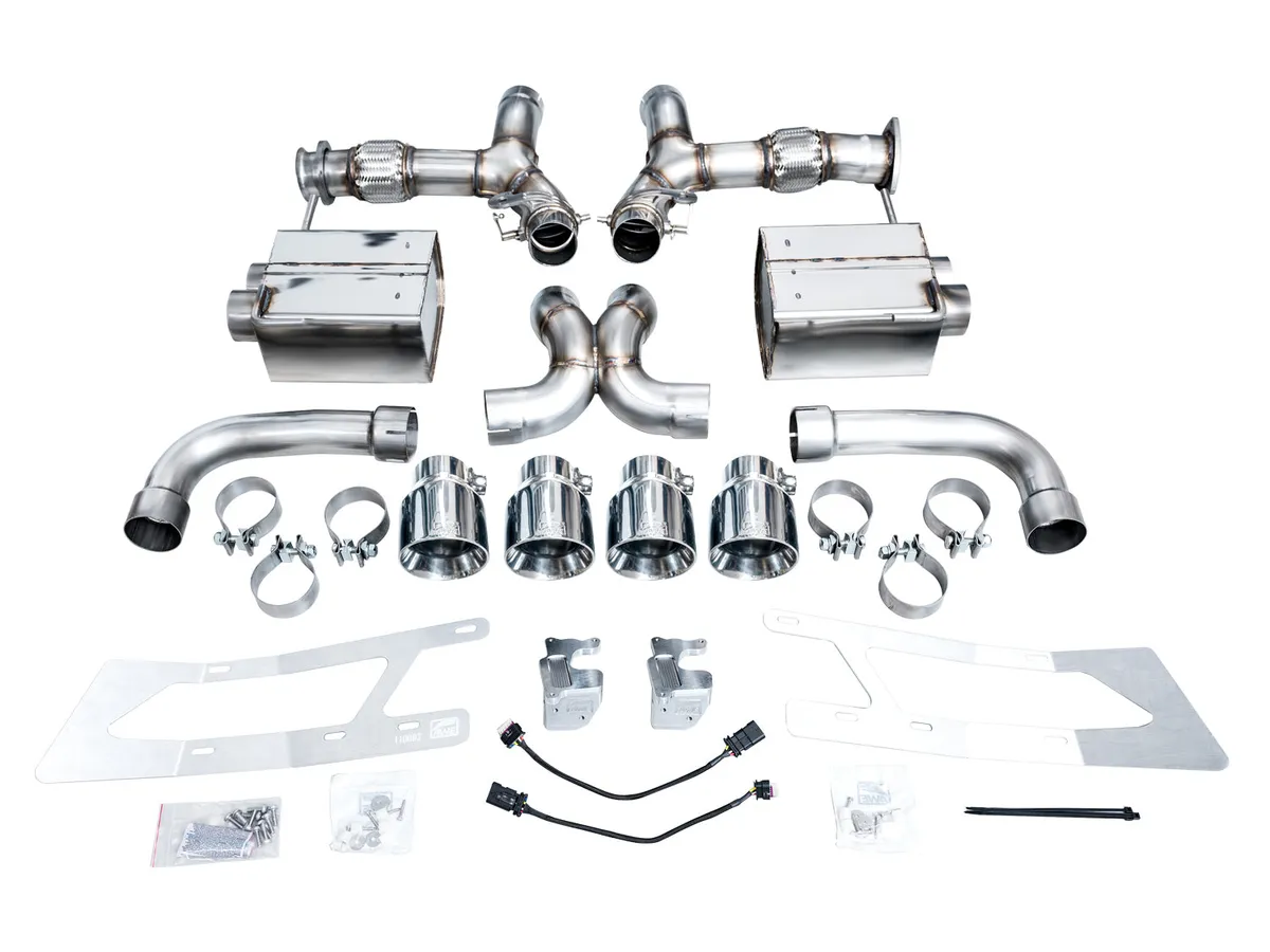 AWE SwitchPath Exhaust for C8 Corvette Z06 - Diamond Black Tips product image
