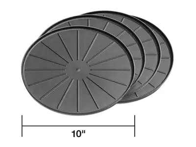 Weathertech Round Coaster Set; Black; 10 in. Dia.;