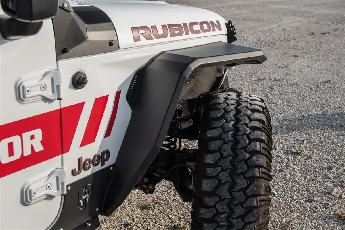 Stealth Body Armor; Front; Fender Flare; w/Switchback Led DRL; Satin Black; product image