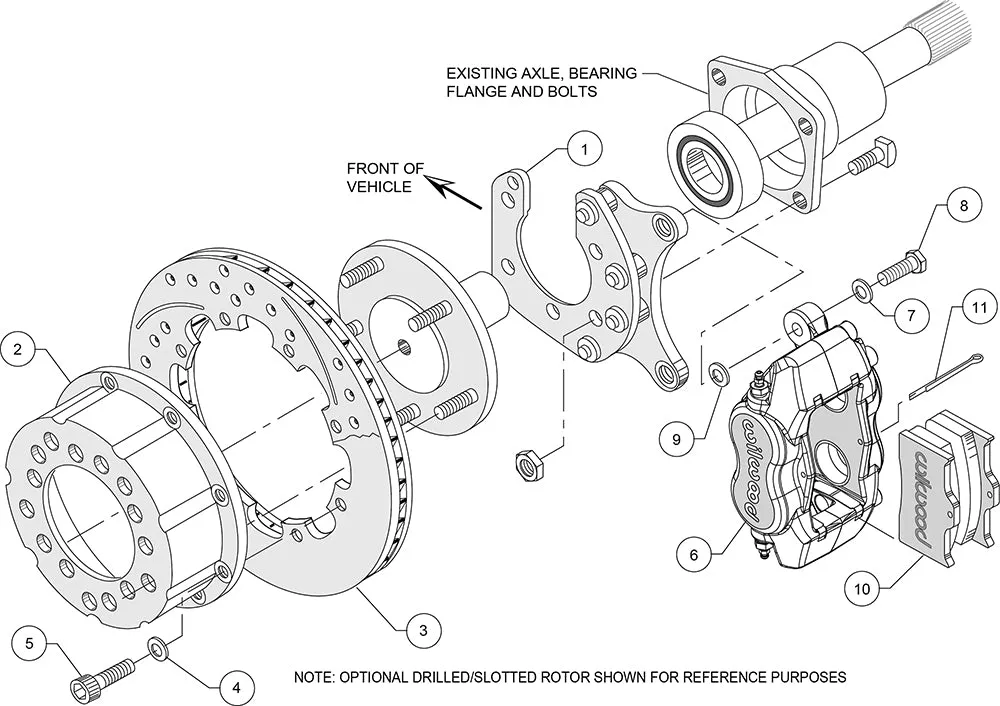 1964 - 1974 Buick, Chevrolet, Oldsmobile, Pontiac Forged Dynalite Pro Series Rear Brake Kit - 140-5746 product image