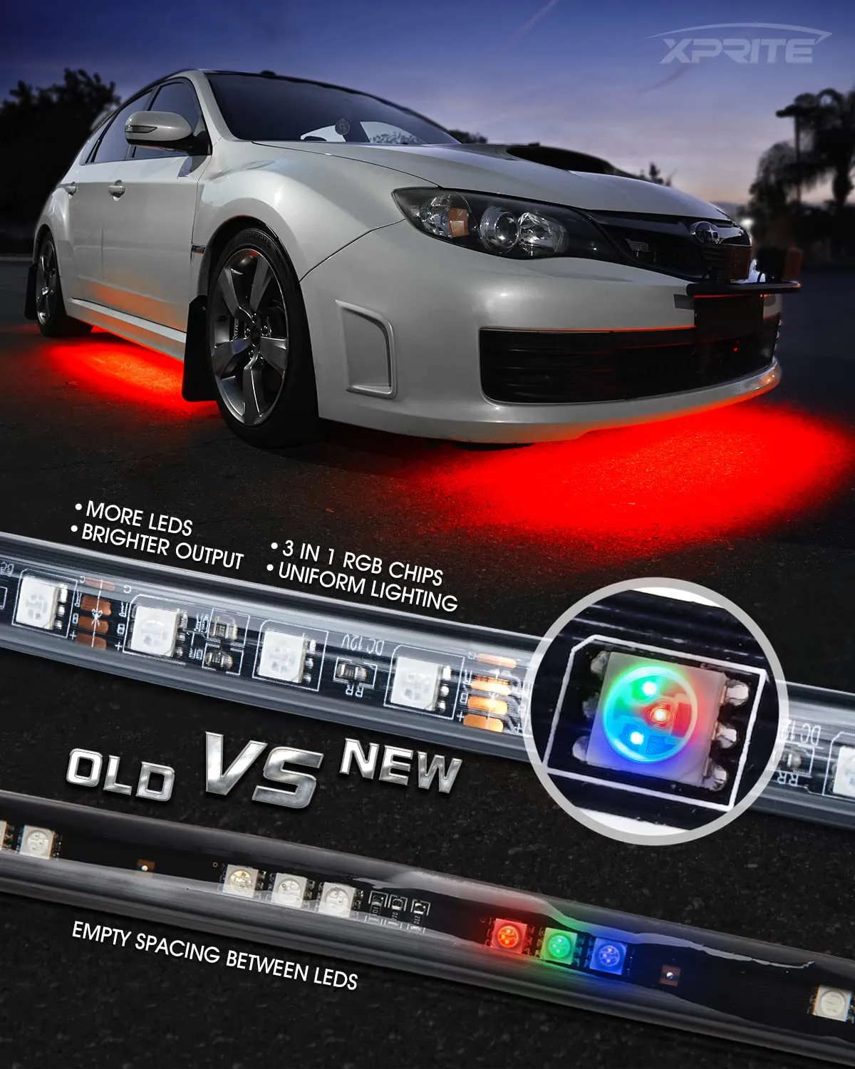 LED RGB Under Glow Light Kit with Remote Control | Throwback Series product image