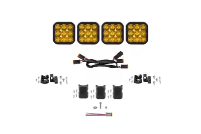 Diode Dynamics Diode Dynamics - SS5 Sport Universal CrossLink 4-Pod Lightbar Yellow Driving