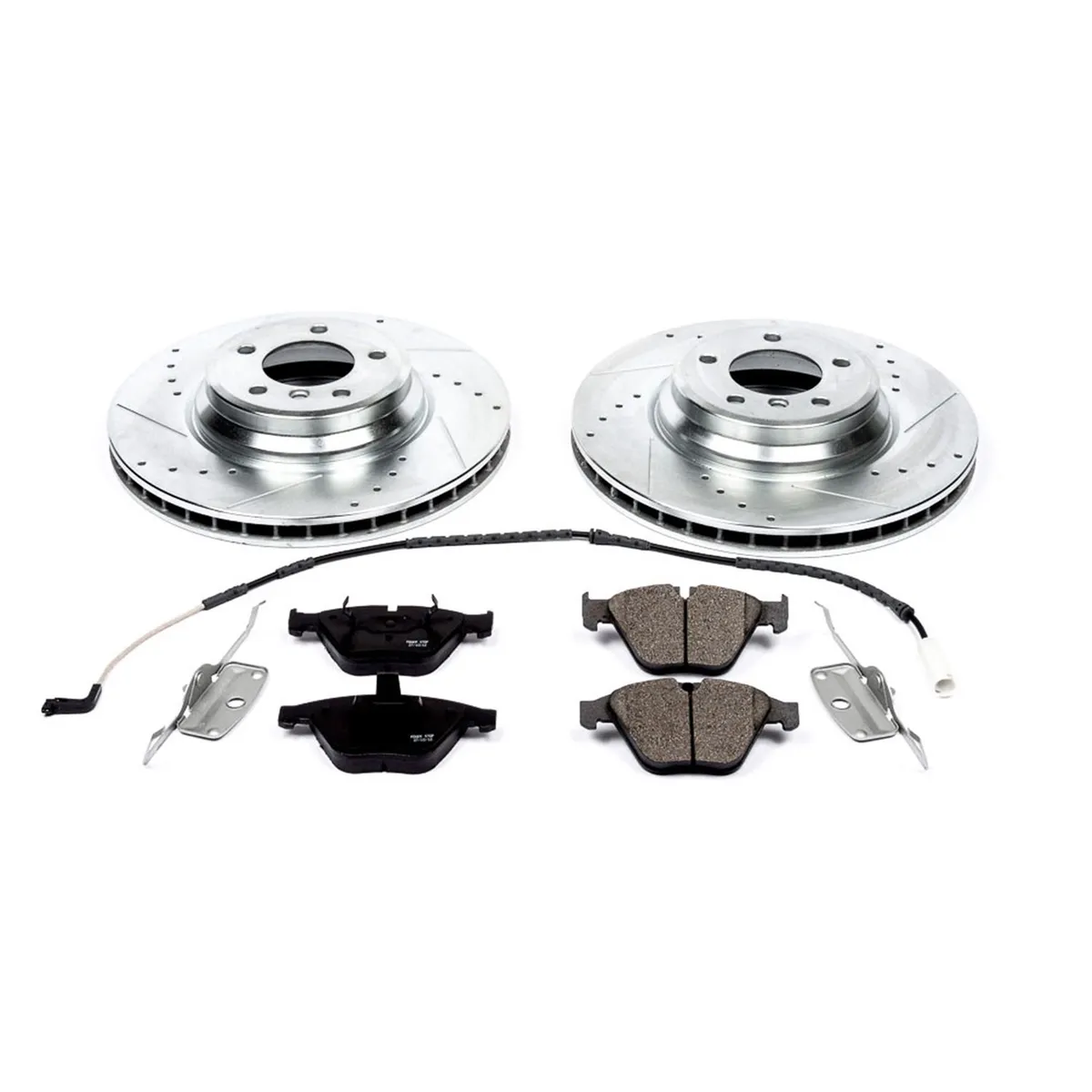 Z23 Evolution Sport Upgrade Kit: Drilled/Slotted Rotors; Carbon-Fiber Ceramic Pads W/Hardware; Pad Sensors product image