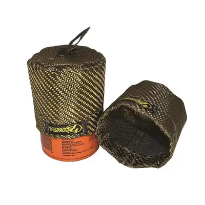 Heatshield Products Lava Oil Filter Shield Protects Oil Filters From Ambient Heat And Road Debris.