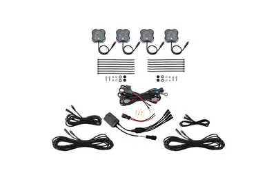 Diode Dynamics Diode Dynamics - RGBW Rock Light Installer Kit w/Controller (4-pack)