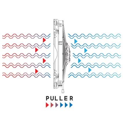 SPAL 0467 12" curved blade puller low profile 909cfm product image