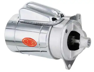Power Master Original Look Starter; 164 Tooth Flywheel; 3/8 in. Depth; Chrome Finish;