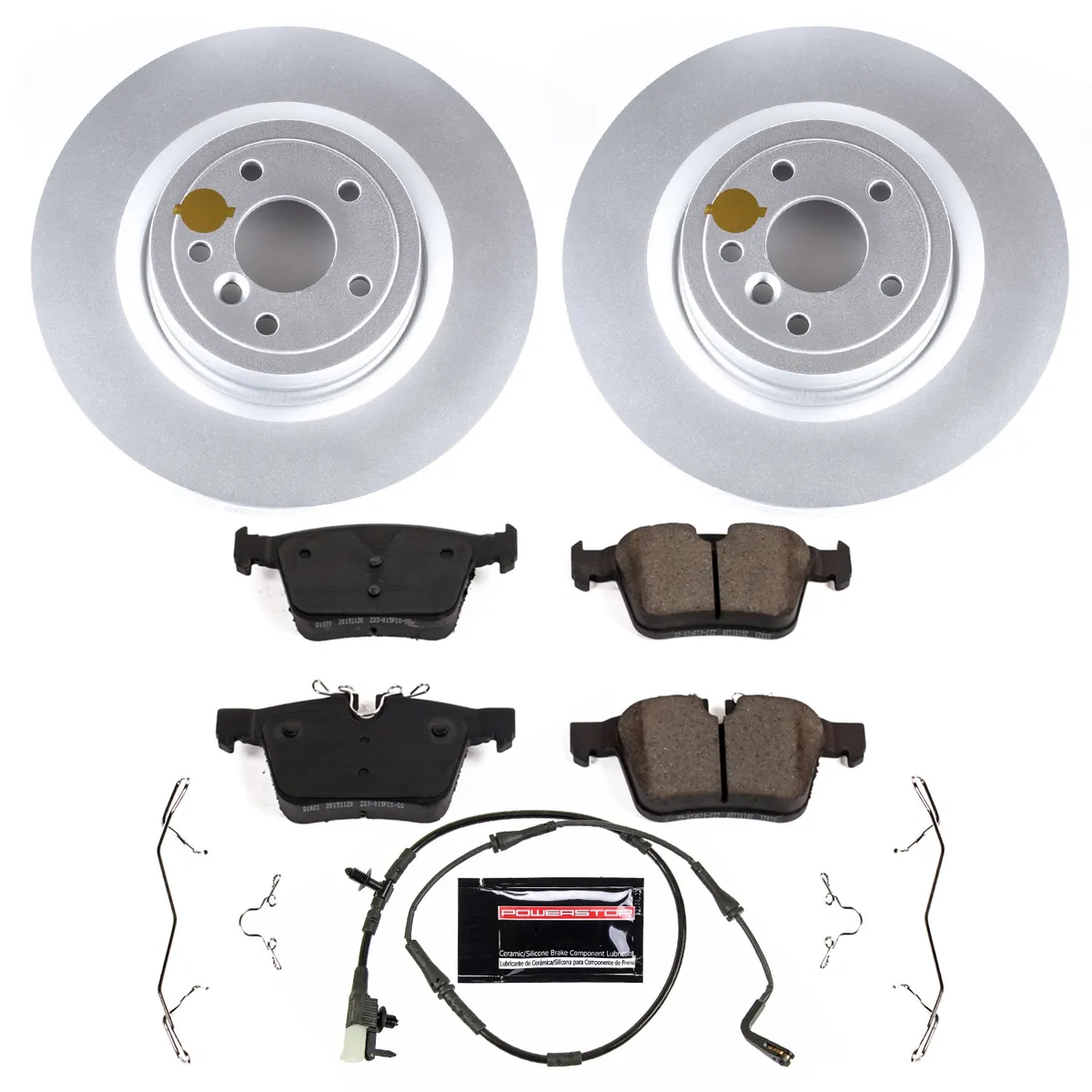Z23 Sport Geomet Coated Rotor Kit For European Vehicles: Genuine Geomet Fully Coated Rotors; Carbon-Fiber Ceramic Pads W/Hardware; Pad Sensors product image