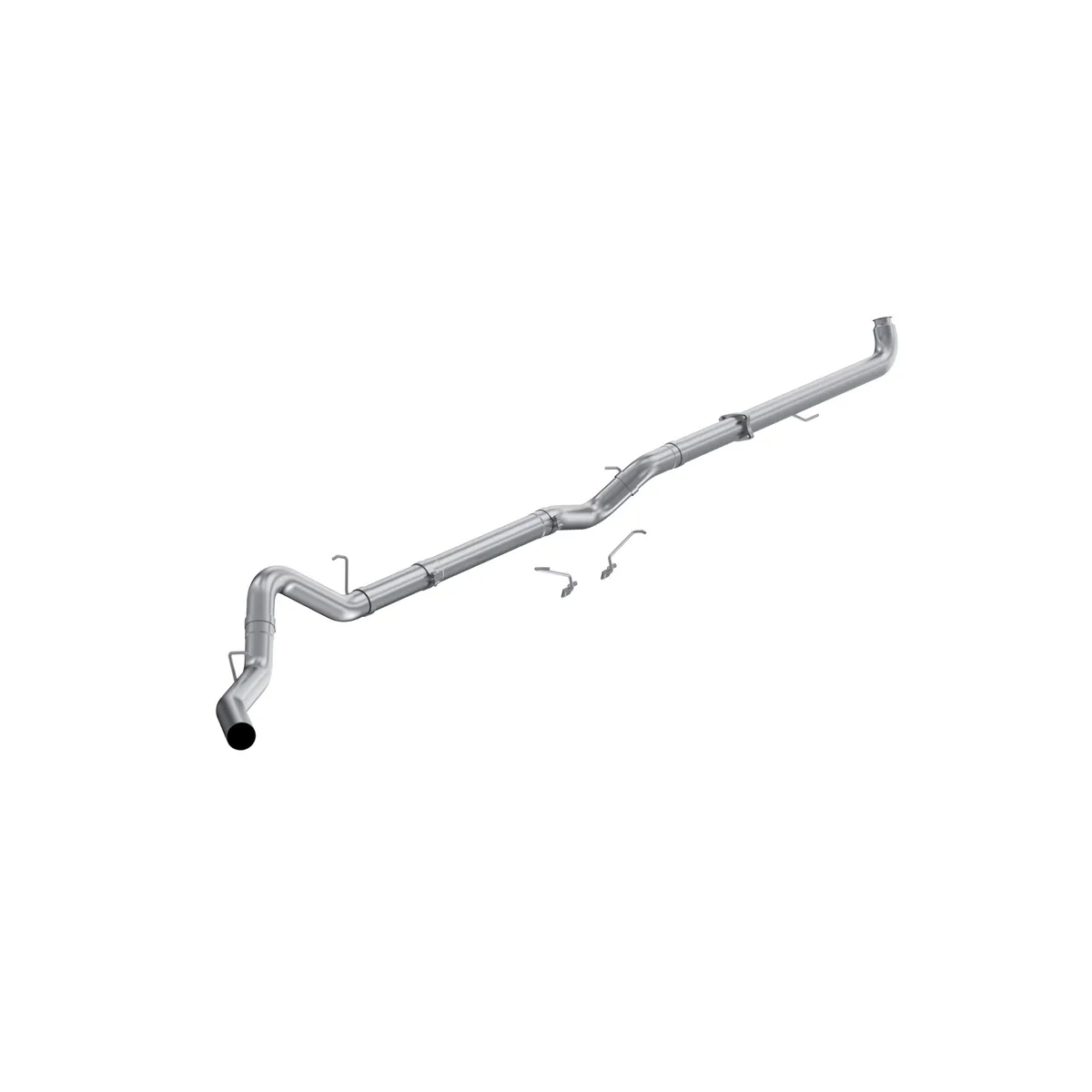 2001-2004 Chevrolet/GMC Silverado/Sierra 2500/3500 6.6L EC/CC 4 Inch Downpipe-Back No Muffler Single Side Exit Aluminized Steel MBRP product image