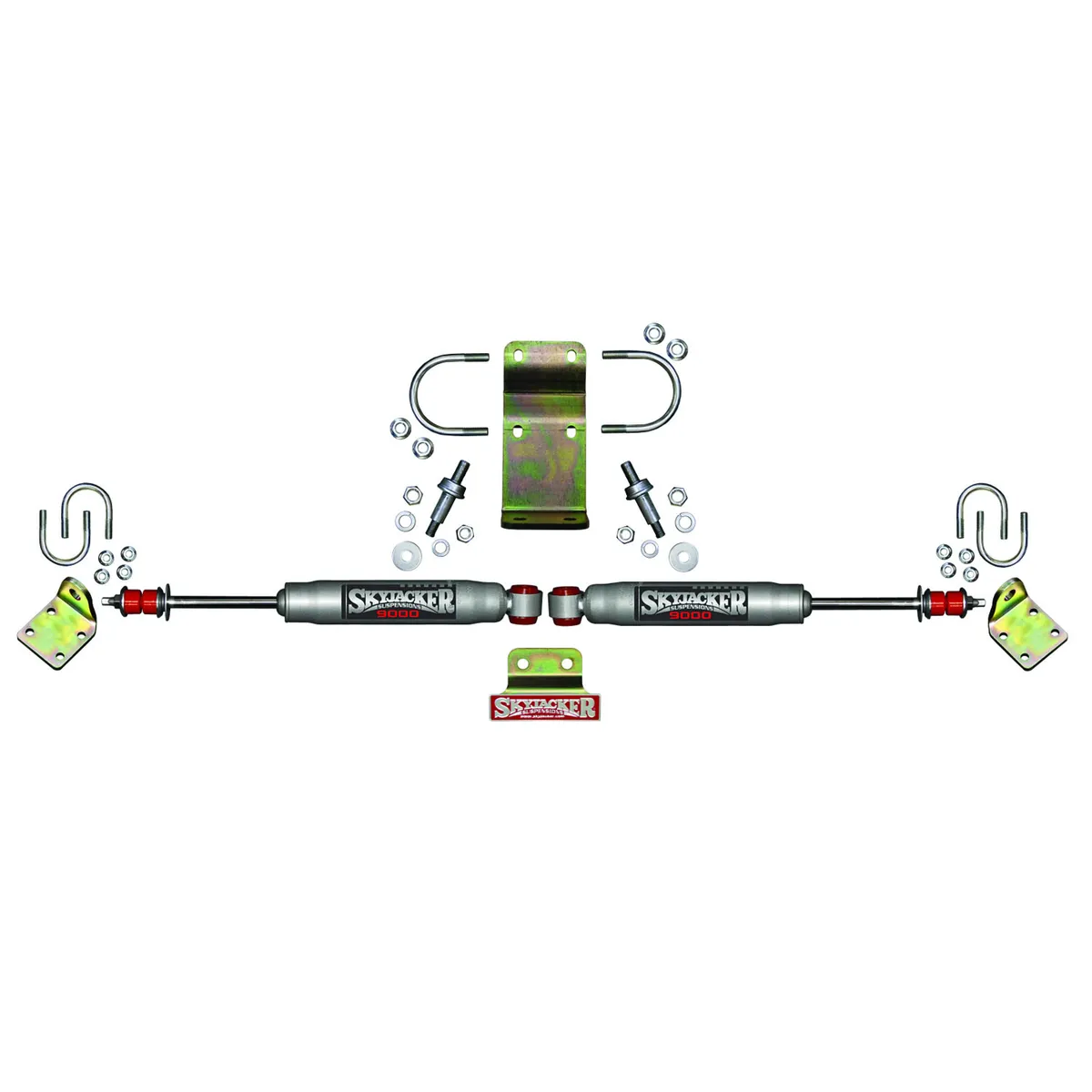 Steering Stabilizer Dual Kit Hardware Boots Not Incl. Due To Clearance Issues Silver Skyjacker product image