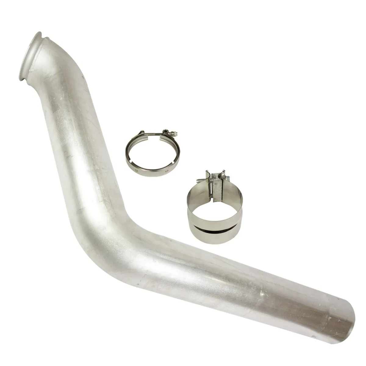 Down Pipe Kit; 4 in. Aluminized Tubing; Incl. Turbo V-Band/Exhaust Band Clamps; For Use w/S400 Turbos w/Full Marmon 4.2 in. Flange; product image