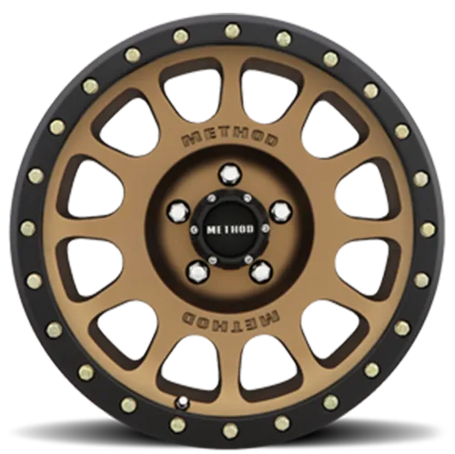Method Race Wheels Aluminum Wheels 18x9 NV MR305 Bolt Pattern 5 On 150 Offset 0 Lip Size 1.34 Method Bronze BRZ Black Street Loc Method