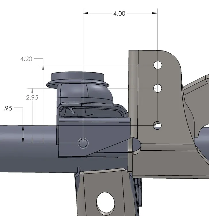 9306 Jeep TJ Raised Tracbar Bracket Front Axle product image