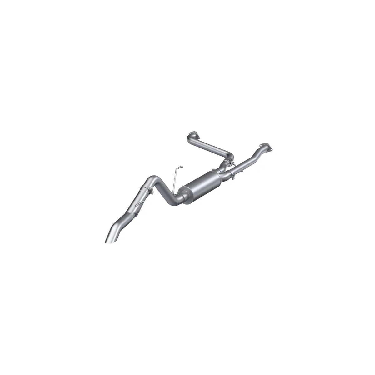 Armor Lite Cat Back Performance Exhaust System; 2.5 in. Diameter; 3 in. Single High Clearance Rear Exit; Turn Down Tail; Aluminized Steel; product image