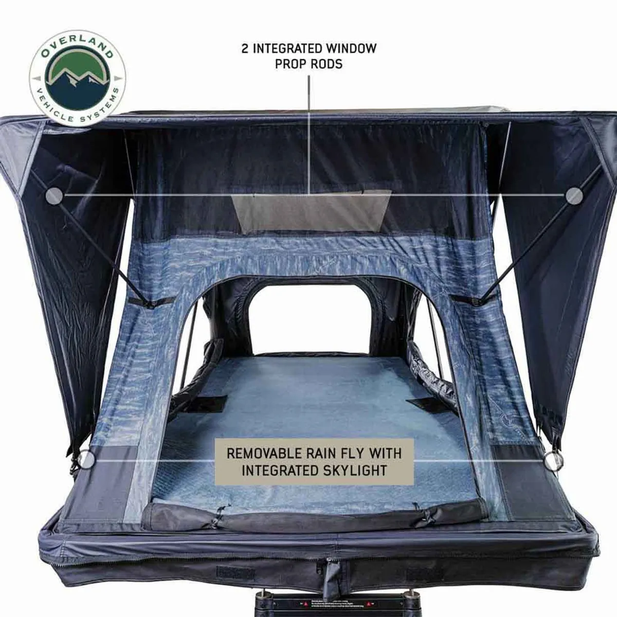 XD Sherpa S2S - Soft Sided Roof Top Tent, 2 Person, Grey Body and Black Rainfly Overland Vehicle Systems product image