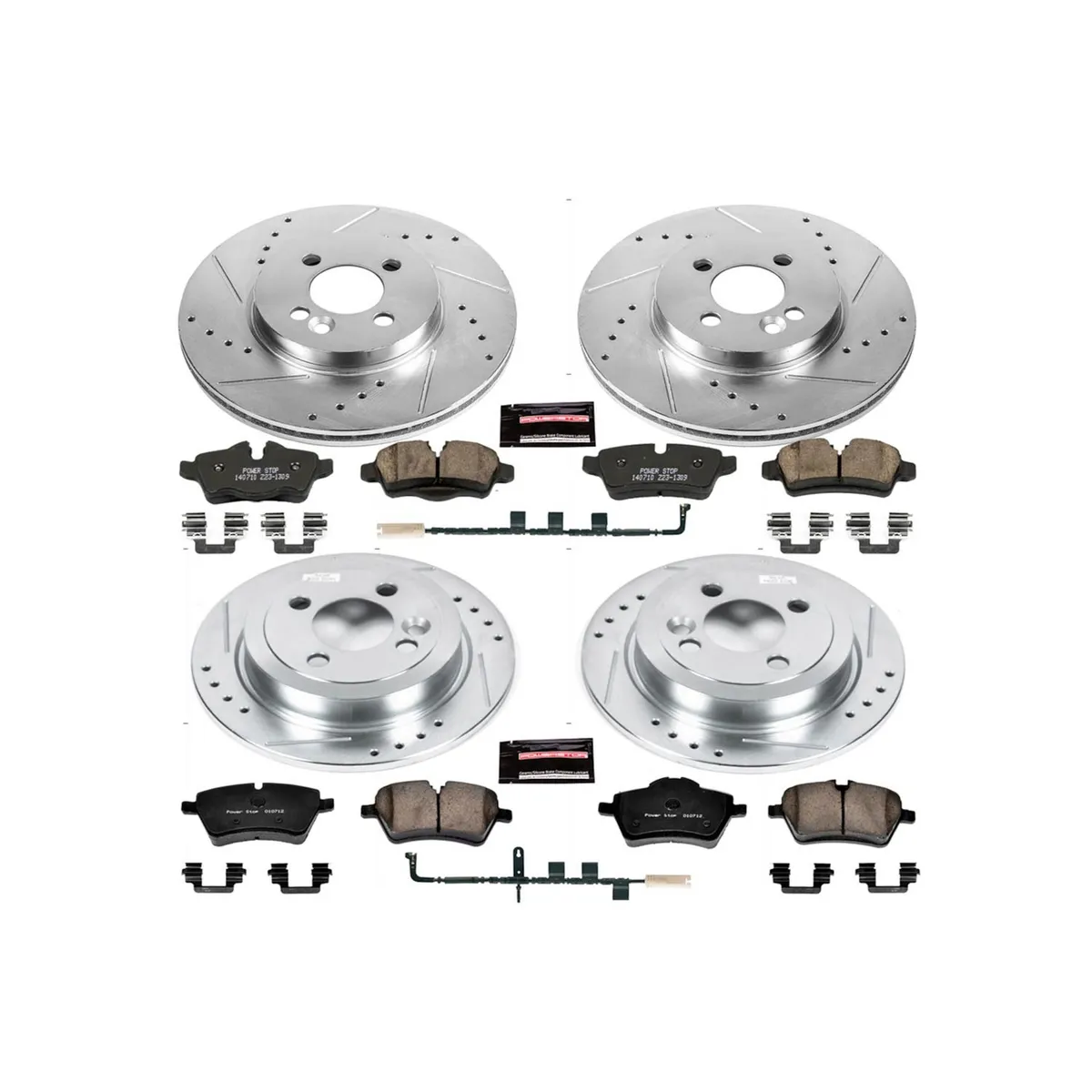 Z23 Evolution Sport Upgrade Kit: Drilled/Slotted Rotors; Carbon-Fiber Ceramic Pads W/Hardware; Pad Sensors product image
