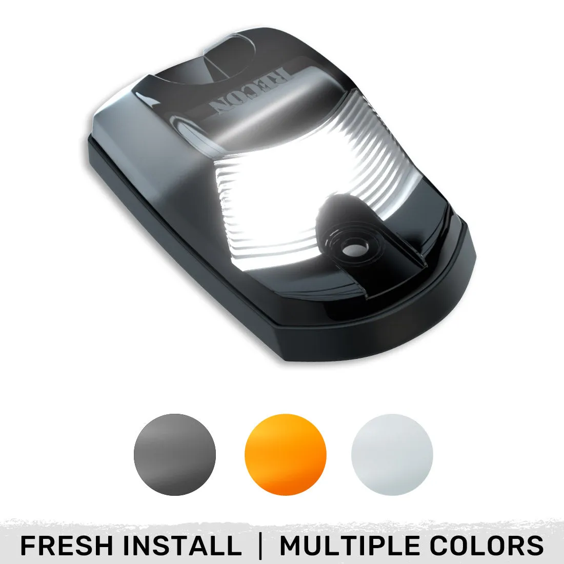 Ford 17-23 Superduty 1-Piece Single Cab Light Clear Cab Roof Light Lens with 2-Way Forward Rear Facing Amber ULTRA High-Power LEDs - 1-Piece Single Cab Light ONLY product image