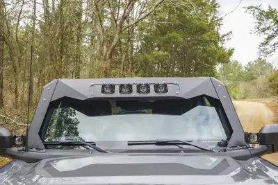 Fab Fours ViCowl; 2 Stage Black Powder Coated; Combines Roof Visor And Cowl;