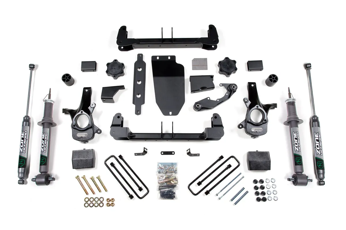 2014-2018 Chevy/GMC 1500 Silverado/Sierra 4WD 6.5 Strut Lift Kit- Alum/Stamped Arms - Fox 2.0 Adventure Series Shocks product image