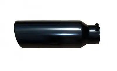 Pypes Performance exhaust Exhaust Tail Pipe Tip 4 in ID x 6 in OD x 18 in L Bolt On Hardware Not Incl Black Finish 304 Stainless Steel Pypes Exhaust