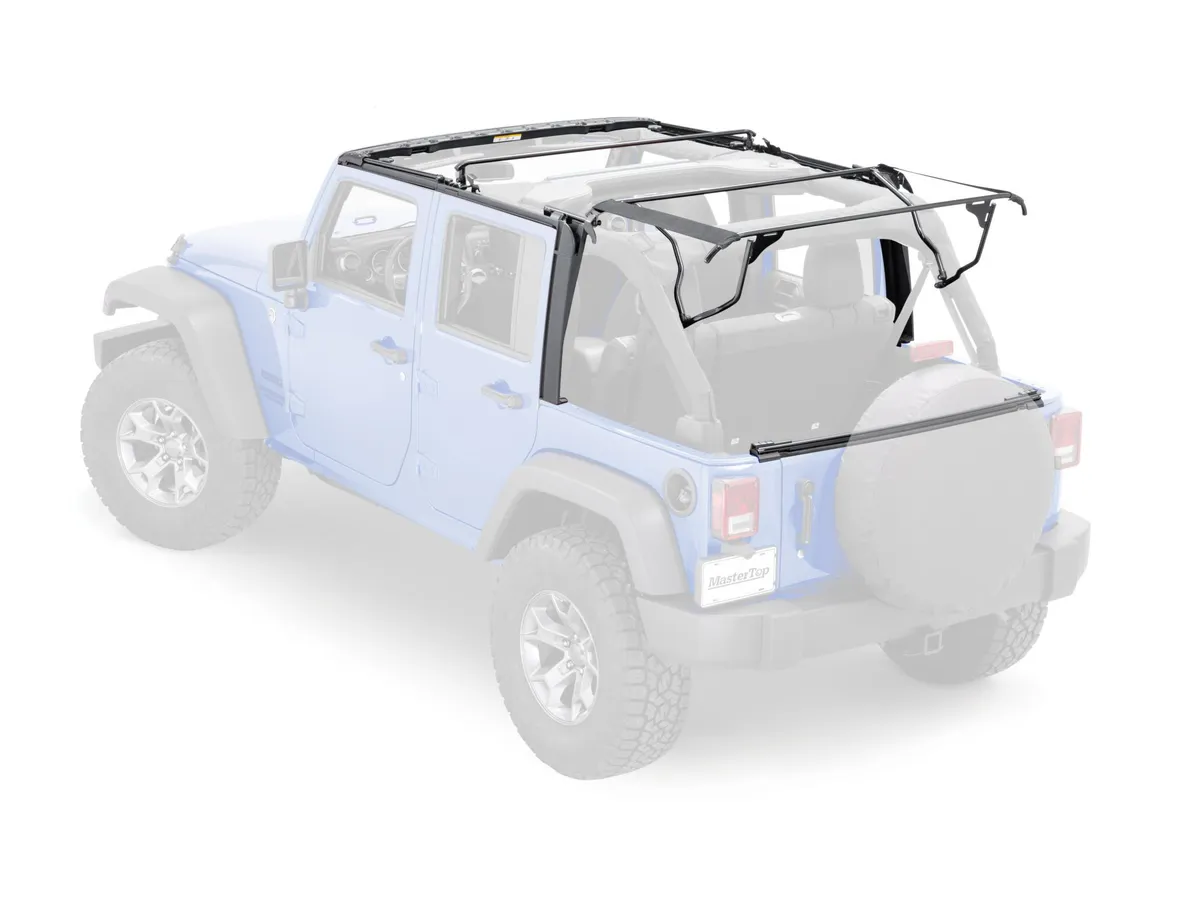 Complete Soft Top Hardware Kit Easy install Design For 2007-2018 Jeep Wrangler 4 Door JKU MasterTop product image