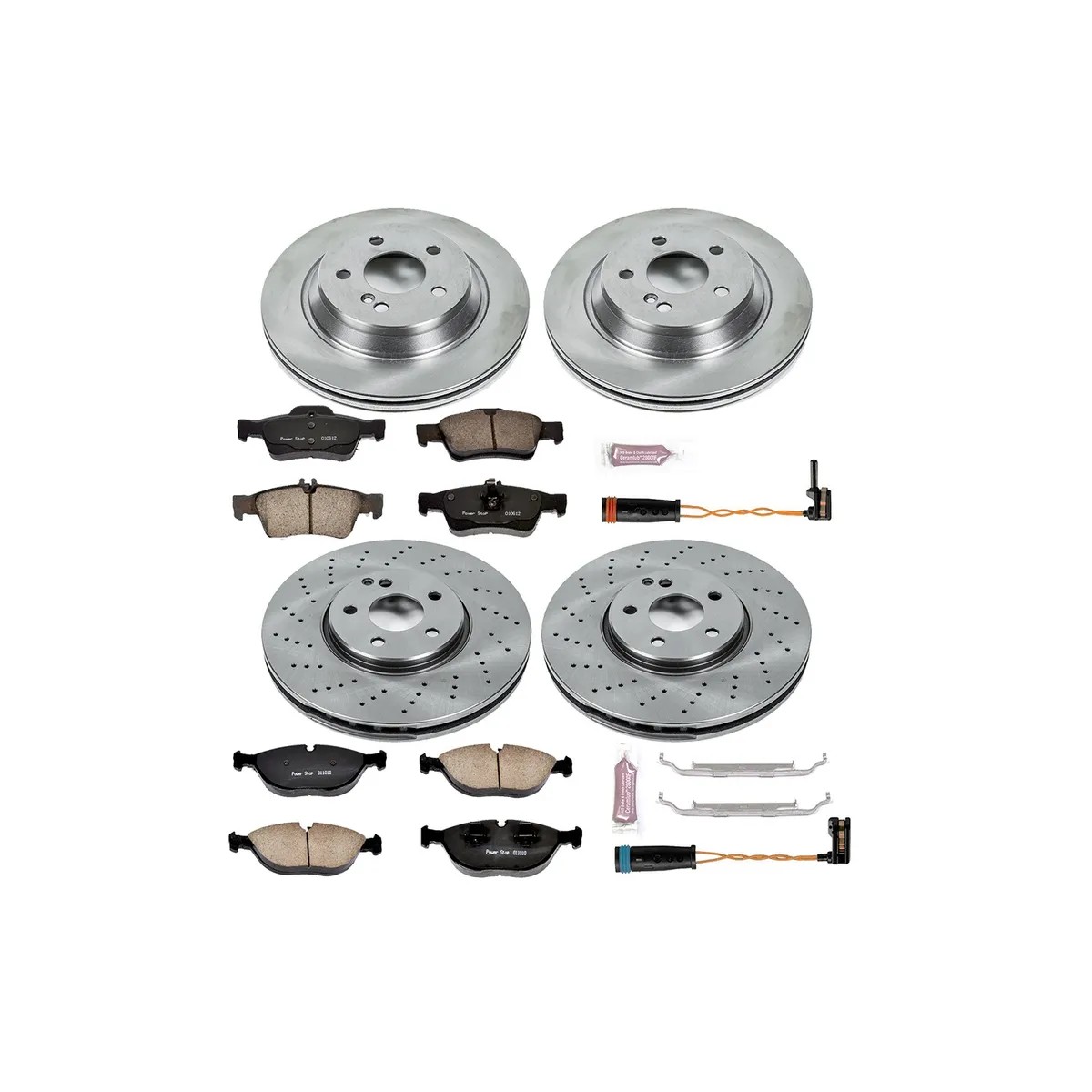 Z17 Direct Replacement Kit: Rotors; Ceramic Pads W/Hardware; Pad Sensors product image