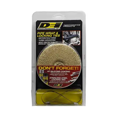 Design Engineering DEI Pipe Wrap and Locking Ties Kit - Tan - 2 in x 25 ft