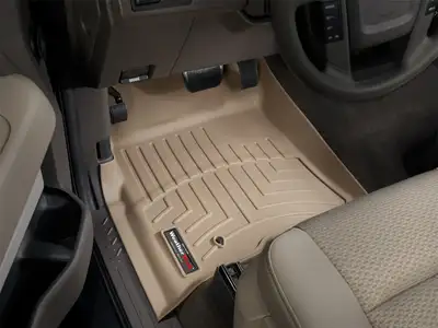 Weathertech 2008 - 2010 Ford F150 Tan Front FloorLiner Fits models with 1 retention device and does not fit models with 4x4 manual shifter