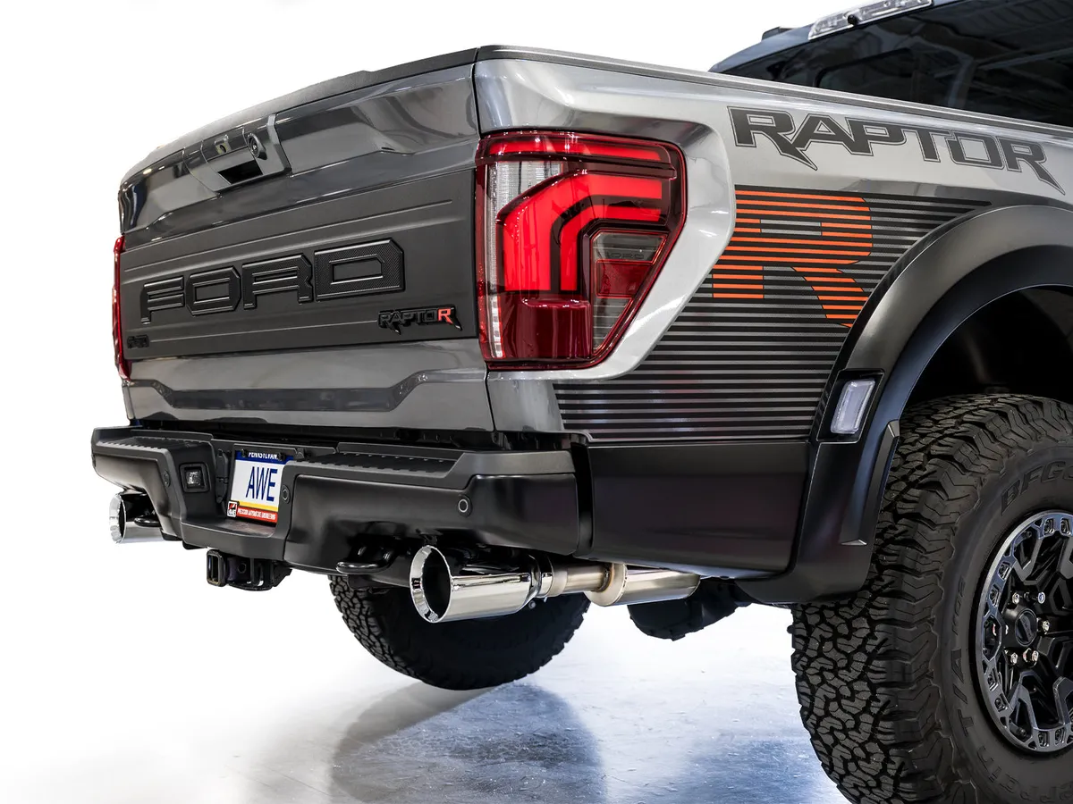 AWE SwitchPath™ Exhaust for Gen 3 Raptor R - Diamond Black Tips product image