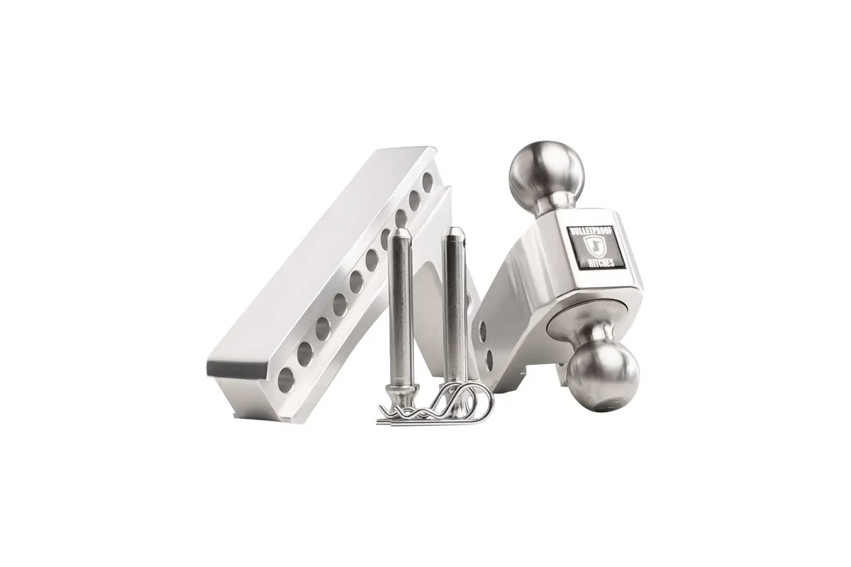 2.0" Aluminum Medium Duty Hitch 6" Drop/Rise w/ Stainless Steel Dual Ball product image