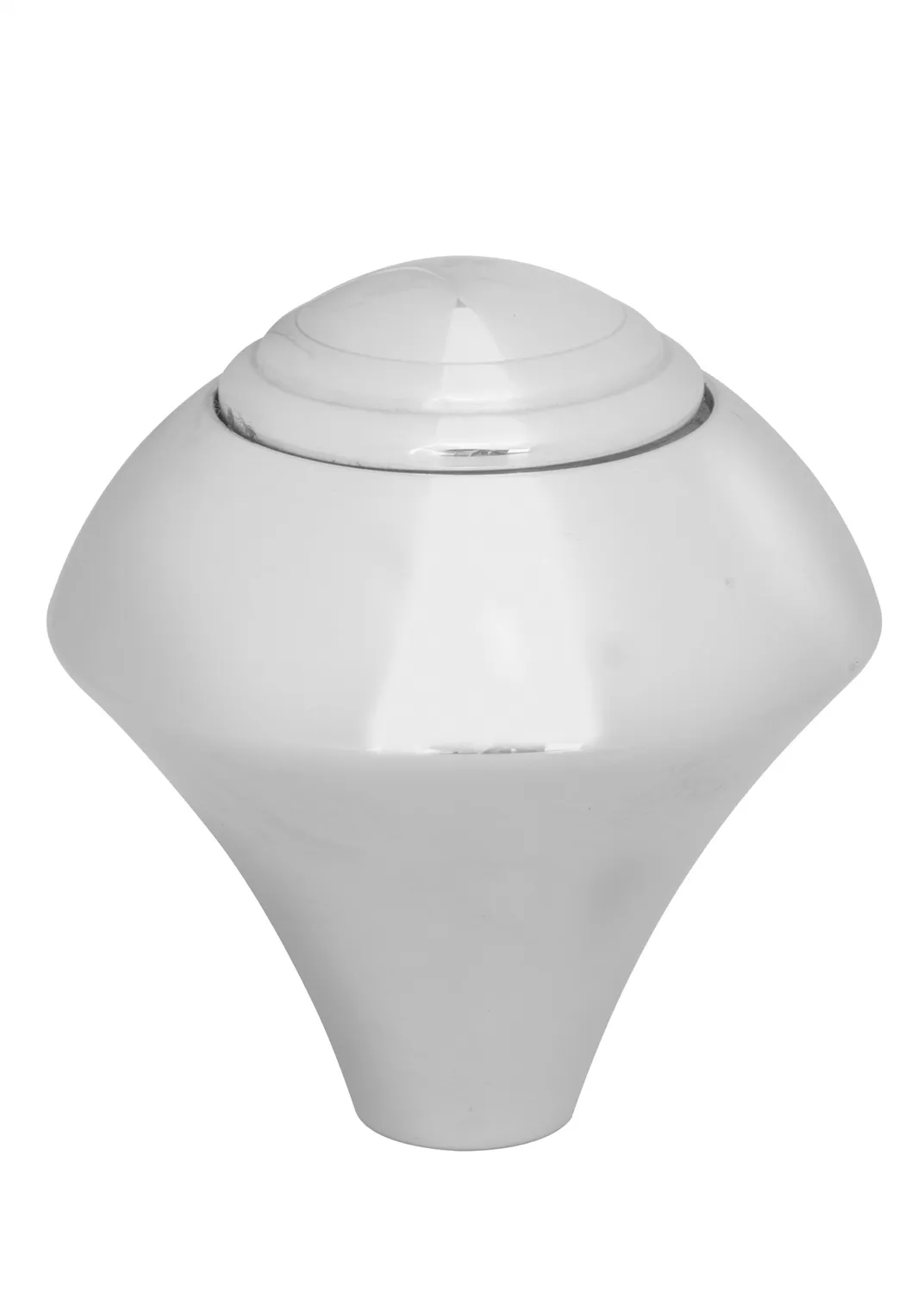 Auto Transmission Shifter Knob; For Lokar Shifters Only; 2 in.; Plain Push Button; Deco; Polished Finish; product image