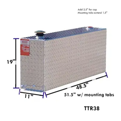 Aluminum Tank Industries Inc ATI 38 Gallon Aluminum Transfer Fuel Tank