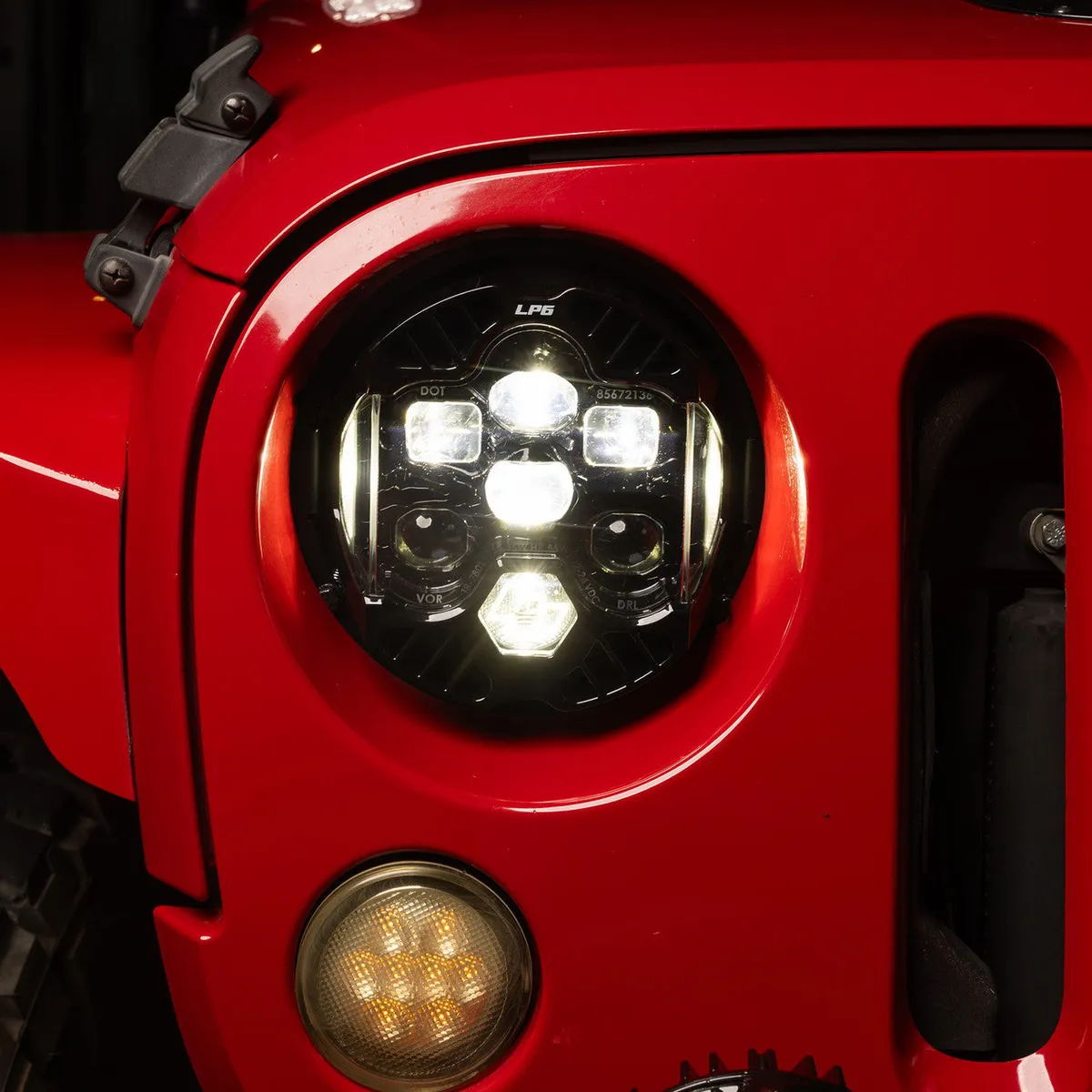 DOT Lp6 LED Headlight Kit - Jeep 2007-2018 Wrangler Jk; Note: W/Led Headlights product image
