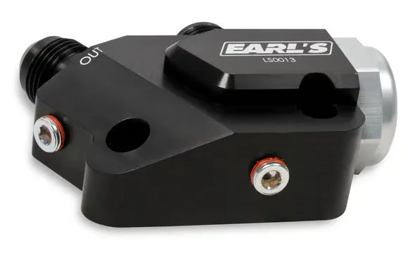 Earls LS Side Mount Oil Cooler Adapter w/ 212 degree thermostat product image