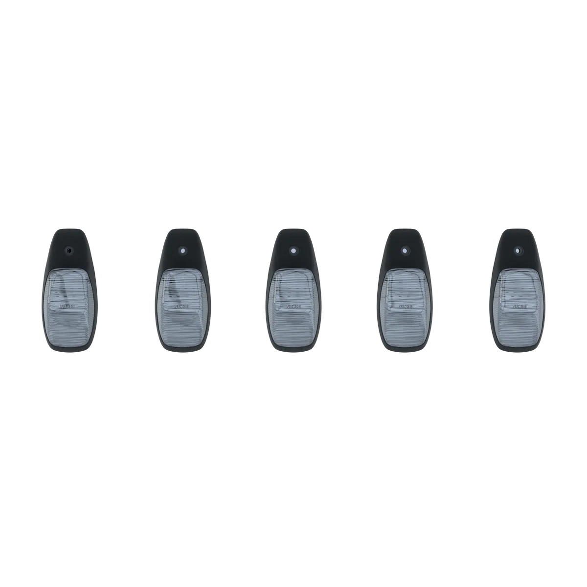 Dodge 19-23 RAM Heavy-Duty 2500 3500 5-Piece Set Smoked Cab Roof Light Lens With 2-Way Forward Rear Facing Amber Ultra High-Power Leds - Attn Plug-N-Play Replacement For OEM Factory Installed Cab Roof Lights product image