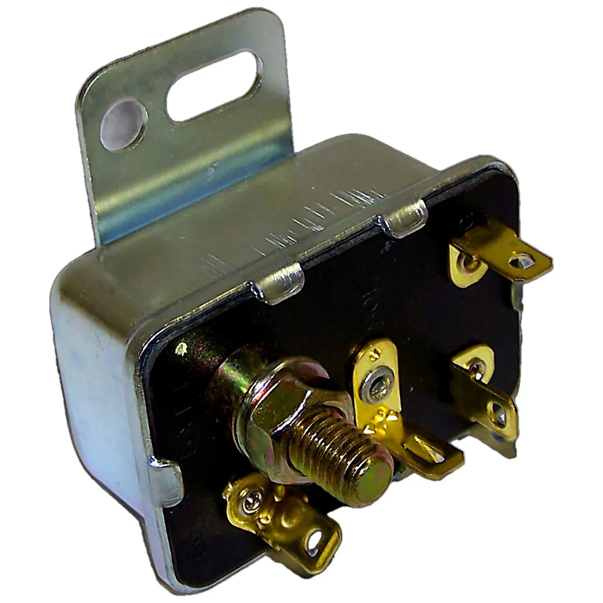 1987-1990 XJ Cherokee w/ 2.5L Engine w/ Carburetor;1988-1990 XJ Cherokee w/ 4.0L Engine;1991-1996 XJ Cherokee MJ Comanche (KDX) w/ 2.5L Engine;Starter Relay (4 Spade Terminals and 1 Threaded Post) product image
