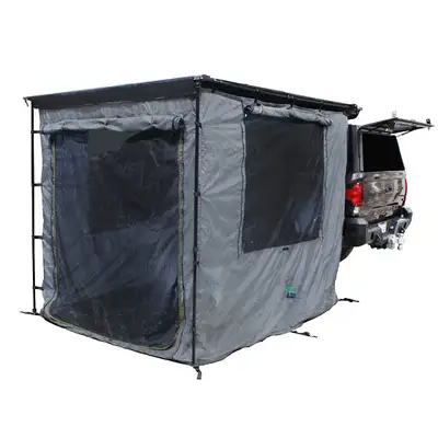 Overland Vehicle Systems HD Nomadic 2.0 Awning Room Enclosure, Grey Body, Green Trim (4 Walls and Floor) Overland Vehicle Systems