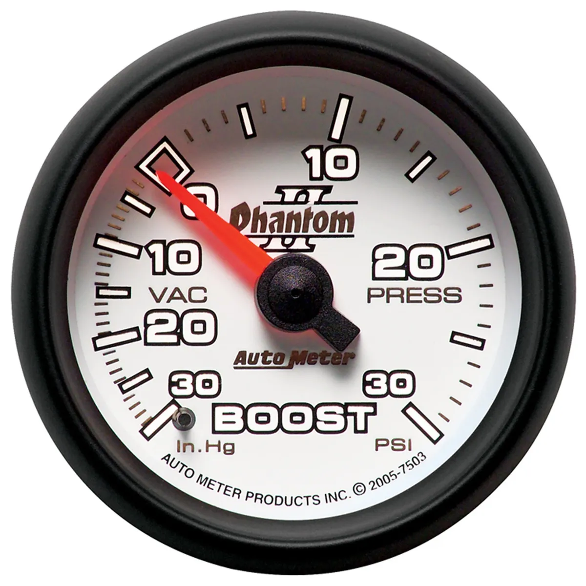 Gauge, Vac/Boost, 2 1/16", 30inHg-30psi, Mechanical, Phantom II product image