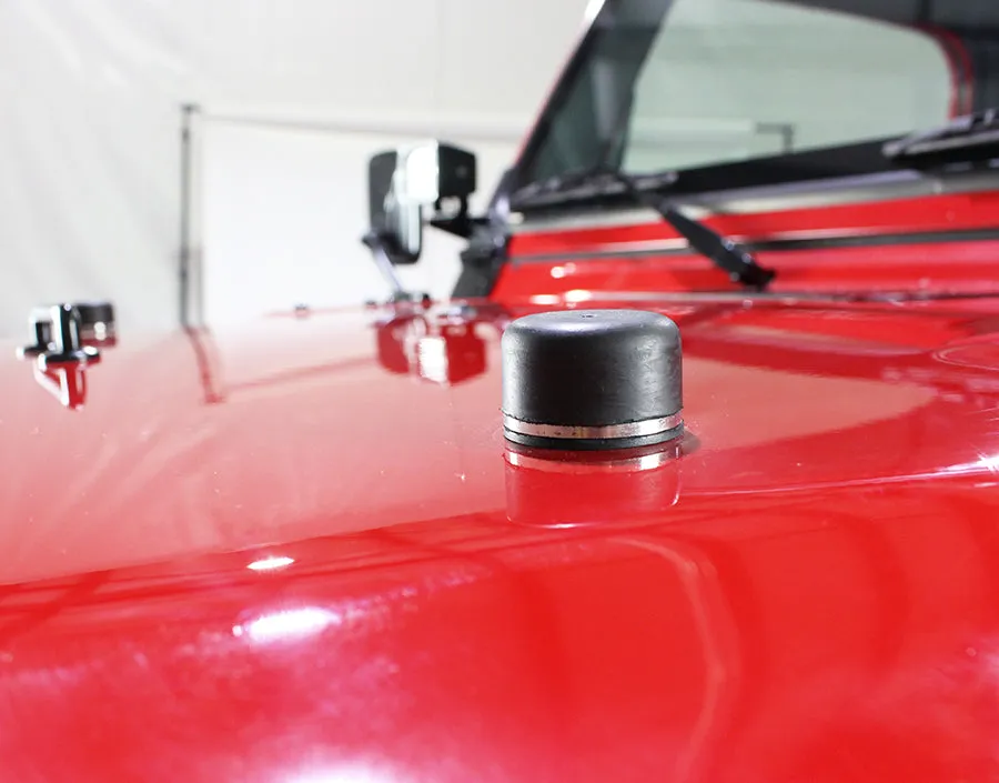 Jeep TJ/JK Windshield Tie Down Kit 97-14 Wrangler TJ/JK Powdercoat Black Kentrol product image