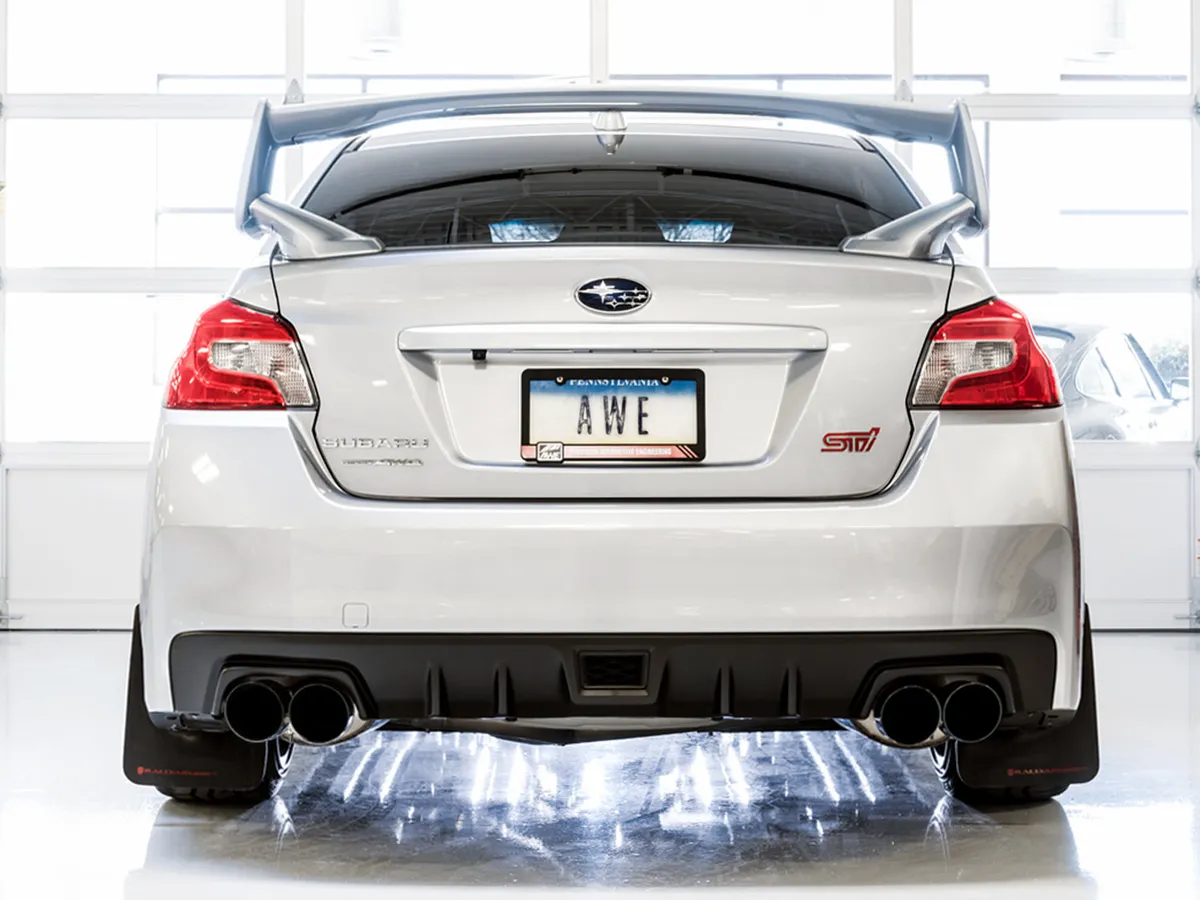Awe Touring Edition Exhaust For va Sti / gv Wrx / gv Sti Sedan - Chrome Silver Quad Tips (102mm) product image