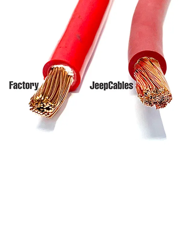 2007-2018 Jeep Wrangler JK Battery Cable Kit 3.8 Liter 1/0 Gauge Battery Cable Big7Kits product image