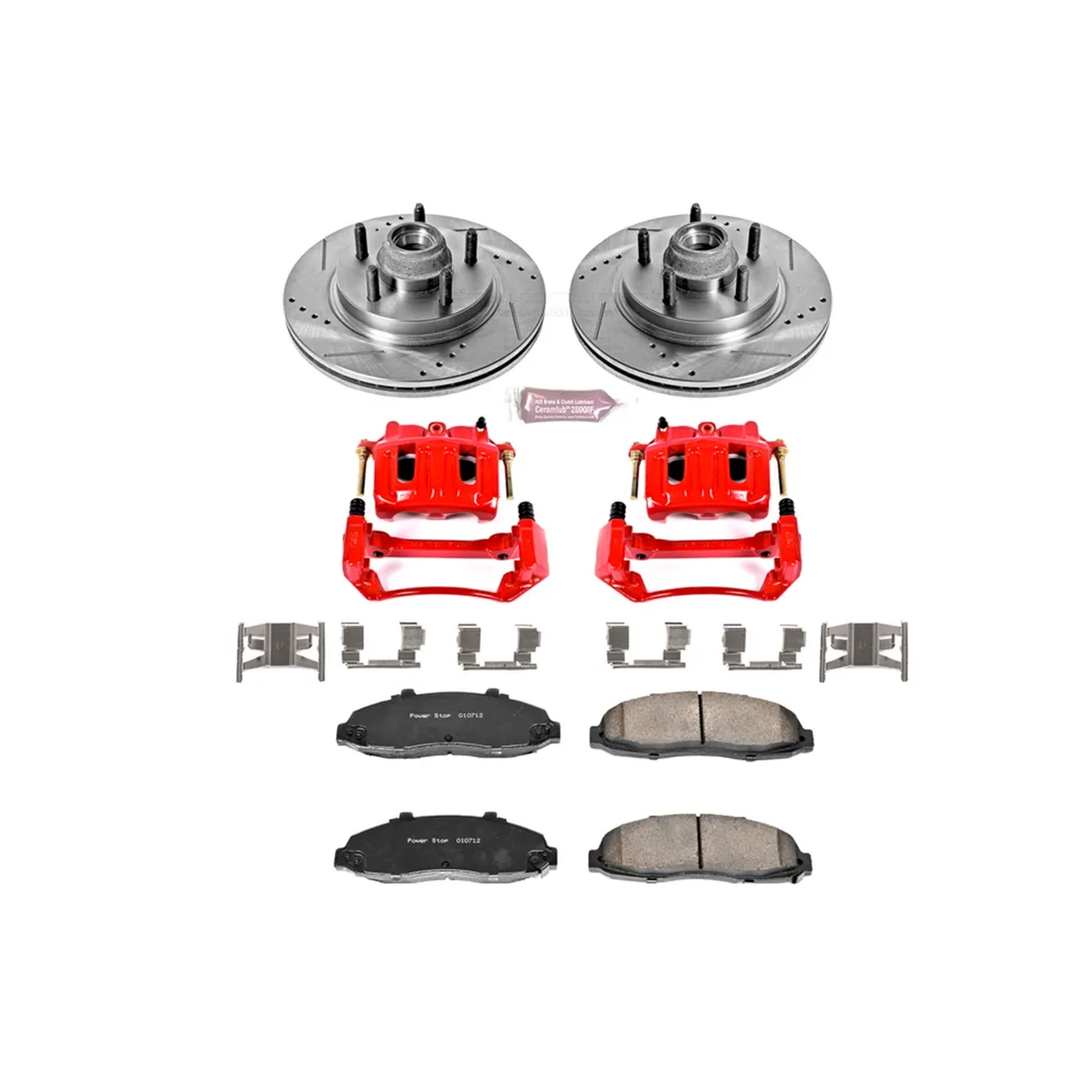 Z23 Evolution Sport Upgrade Kit: Drilled/Slotted Rotors; Carbon-Fiber Ceramic Pads; Powder Coated Calipers product image