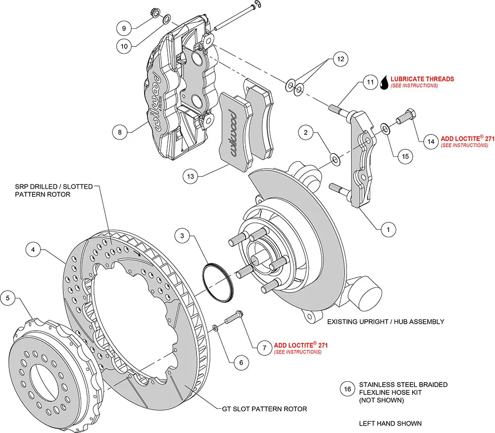2012 - 2023 Chrysler, Dodge AERO4 Big Brake Rear Brake Kit For OE Parking Brake - 140-14068 product image