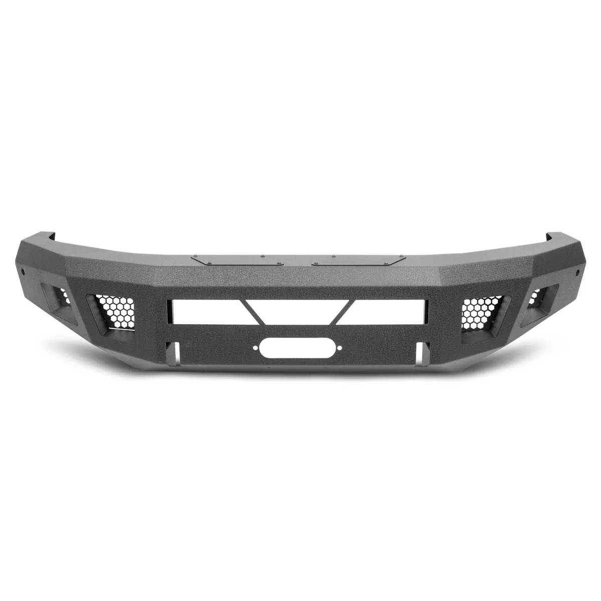 ECO-Series Front Winch Bumper; 1/8 in. Steel Plate w/1/4 in. Winch Plate; Textured Black; product image