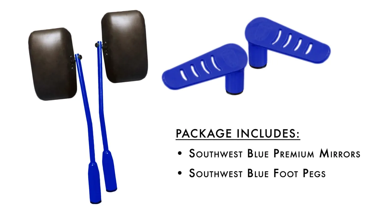 Steinjager Steinjäger Exterior Accessories Gladiator JT 2019 to Present Mirror and Foot Peg Kit Southwest Blue