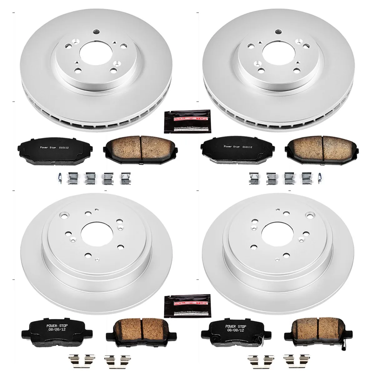 Z17 Geomet Coated Rotor Kit: Genuine Geomet Fully Coated Rotors; Ceramic Pads W/Hardware product image