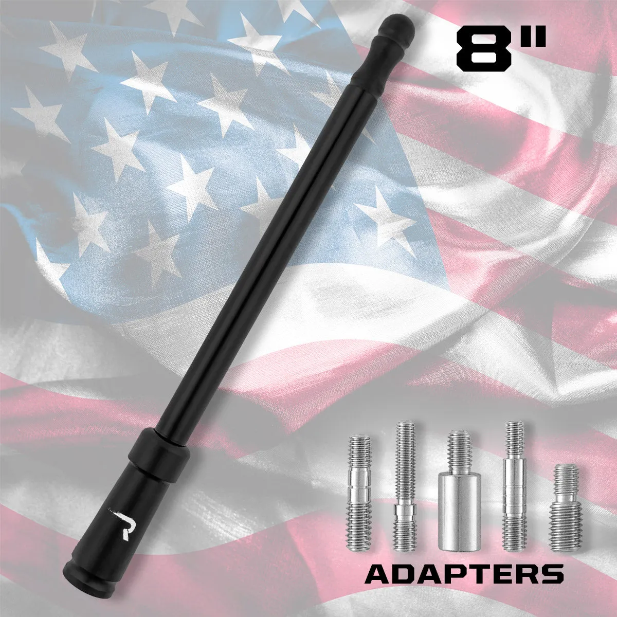 Aluminum 8" Antenna Mast (Fits OEM Factory Threaded Antenna) Multiple Colors product image